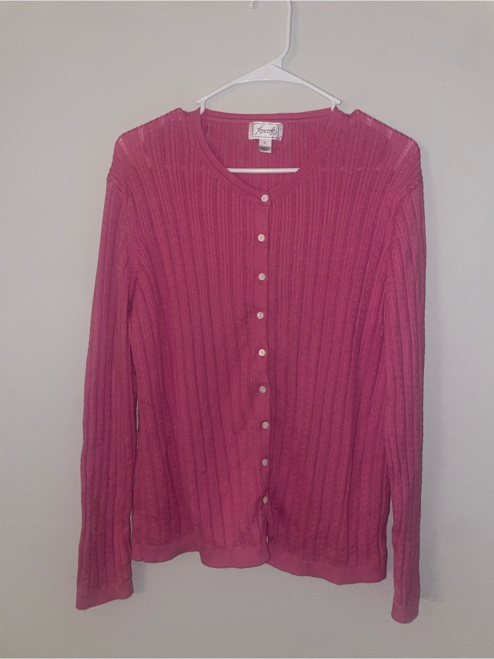 Women's Cottagecore Foxcroft Cotton XL Button Down Cardigan